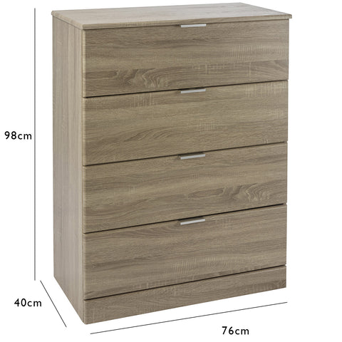 Ayla chest of drawers - light oak - Laura James