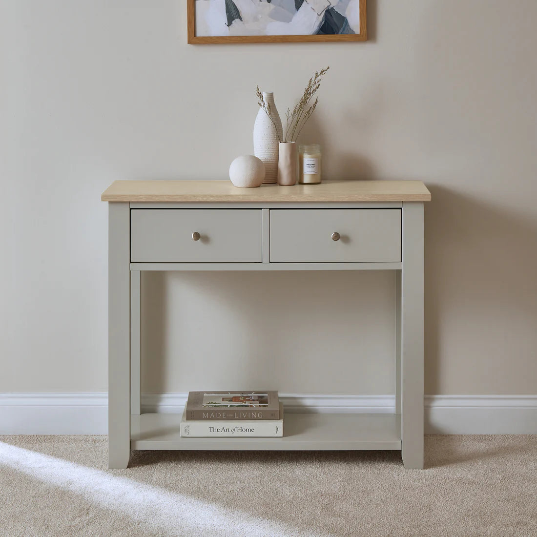 Chatsworth Console Table - Linen Grey - 120cm - Laura James
