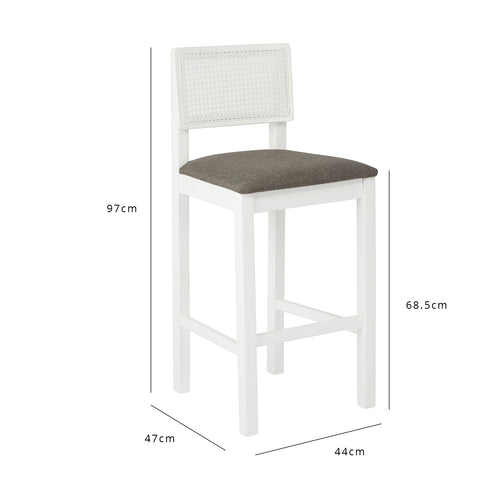 Charlie white bar stool