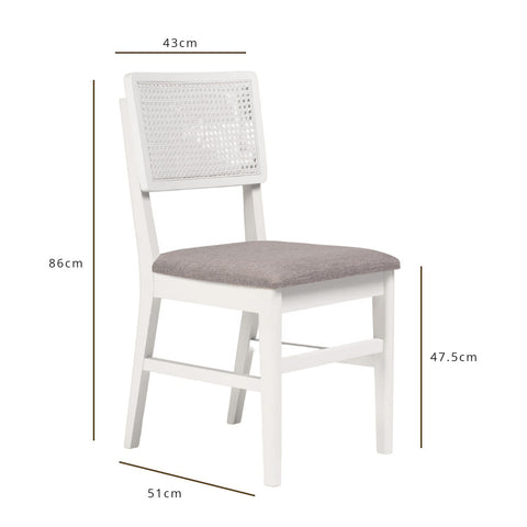 Charlie dining chair - white