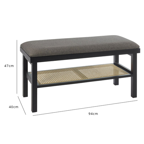 Charlie hallway bench black