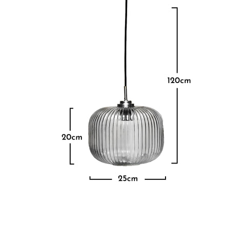 Smokey Grey Pendant Light - Laura James