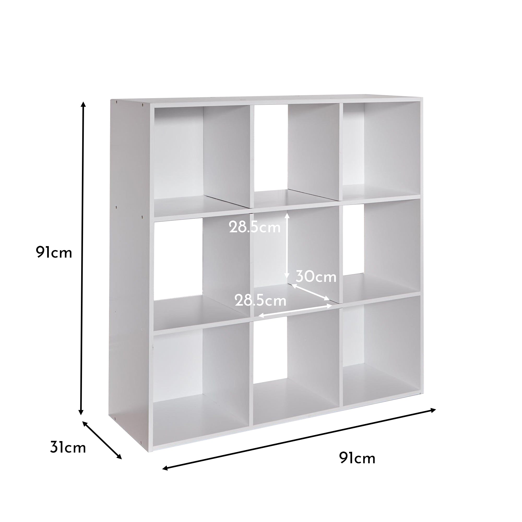 9 Cube Storage Unit / White Bookcase