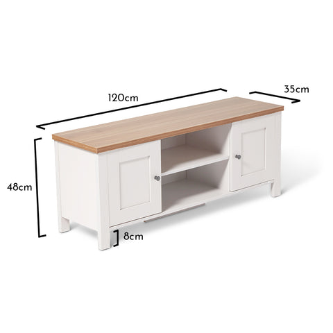 Bampton Alabaster White TV Unit - Laura James