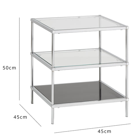 Evelyn side table - chrome