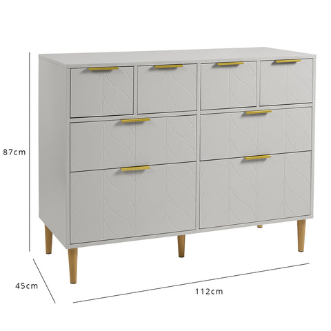 Gloria large chest of drawers - Grey