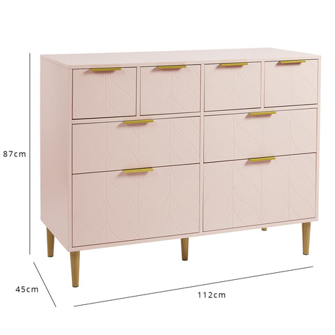 Gloria large chest of drawers - pink