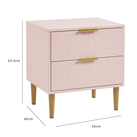Gloria bedside table - pink