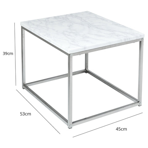 Jay marble large side table dimension graphic
