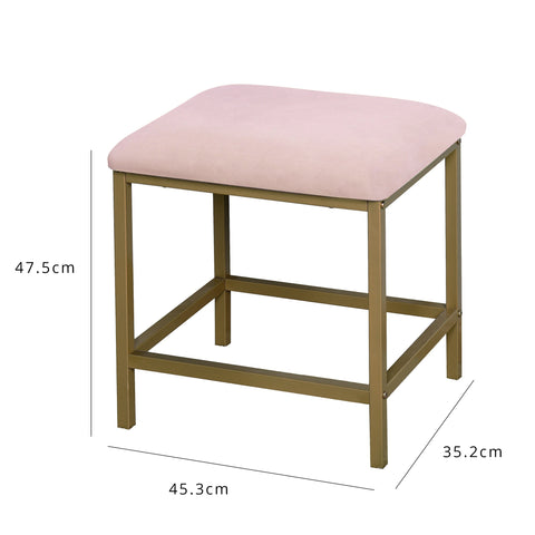 Marie dressing table stool - pink