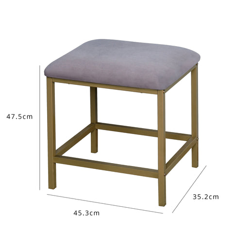 Marie dressing table stool - grey - Laura James