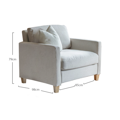 Ava Beige Armchair - Laura James