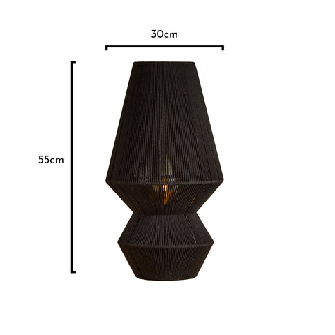 Neri Large 55cm Black String Table Lamp - Laura James