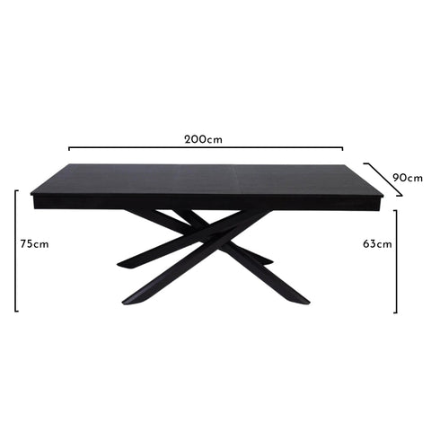 Amelia Black Extendable Dining Table