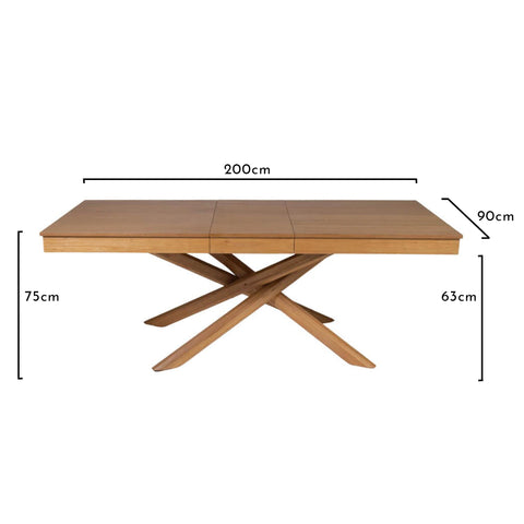 Amelia Oak Extendable Dining Table