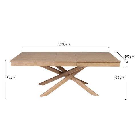 Amelia Whitewash Extendable Dining Table