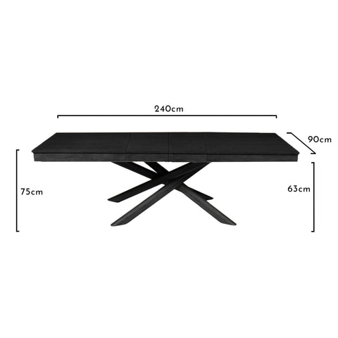 Amelia Black Extendable Dining Table