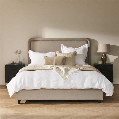 Robyn Double Ottoman Bed - Soft Beige - Default Title
