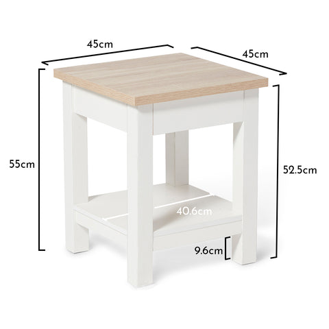 Bampton Alabaster White Side Table - Laura James