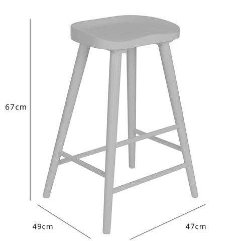 Silvester bar stool - grey