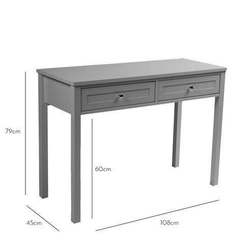 Stevie grey dressing table dimensions - Laura James