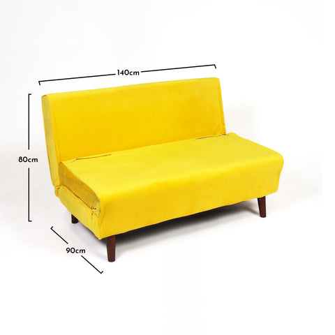 Una Yellow Double Sofa Bed - Laura James