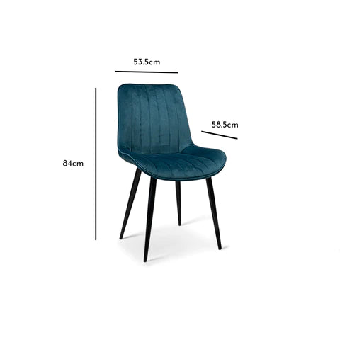 Bella Teal Dining Chairs - Laura James