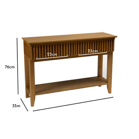 Willow natural wood console table