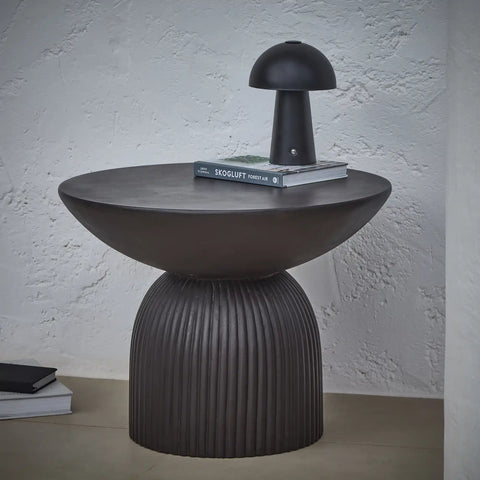 Zaliki Concrete Garden Coffee Table - Black - Default Title