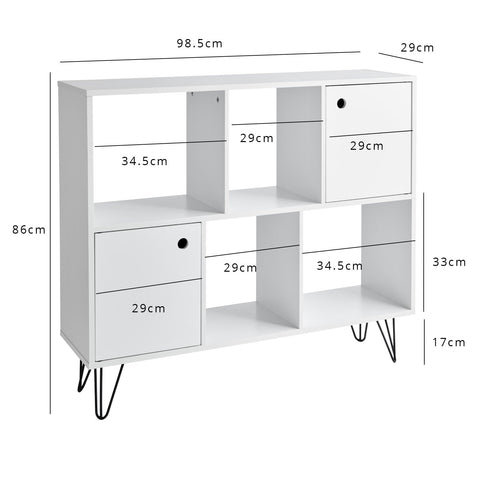 Anderson cube storage unit - White with white cupboards