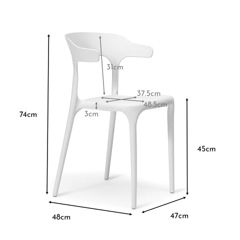 Finn dining chairs - set of 4 - white