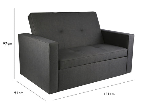 troy pull out sofa bed grey