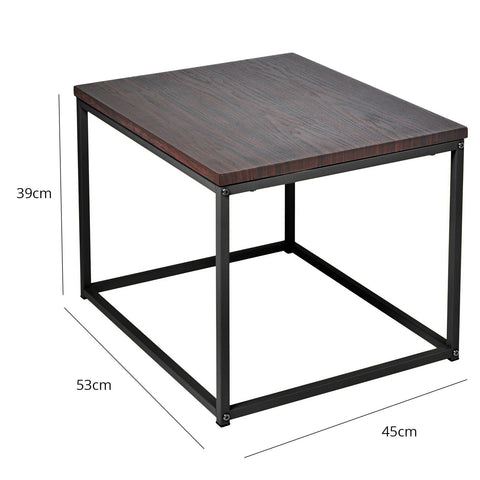Jay Side Table Walnut Top With Black Legs - Laura James
