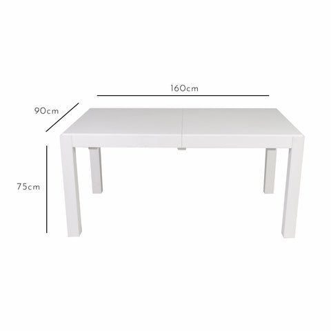 Magnus White Table Large 6 8 seater dining table