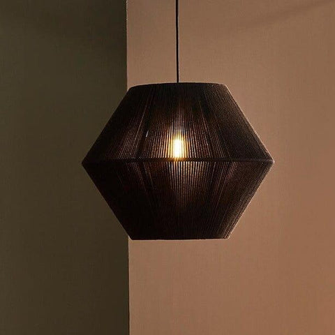 Neri Black Cotton String Pendant - Default Title