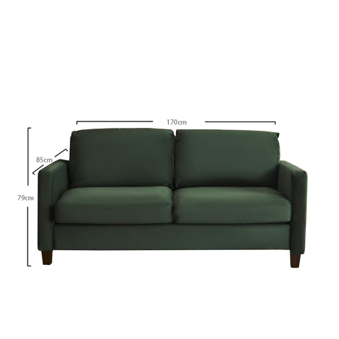 Ava Green 2 Seater Sofa - Laura James