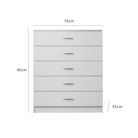 White Chest of Drawers - Laura James