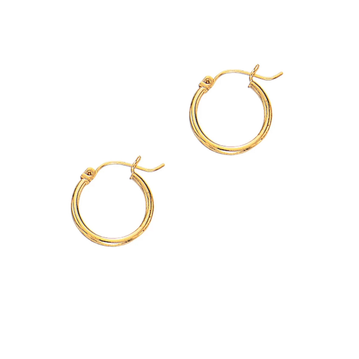 14 Karat Yellow Gold Hoop Earrings Measuring 0.60 Inch