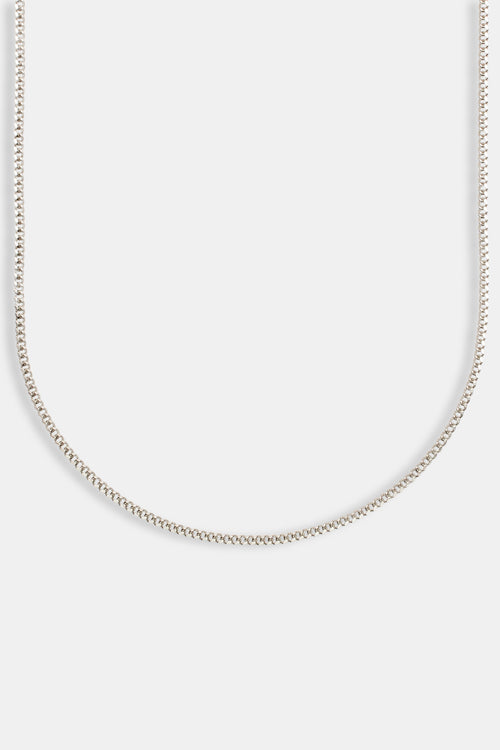 Solid Rope Chain Necklace Sterling Silver 16