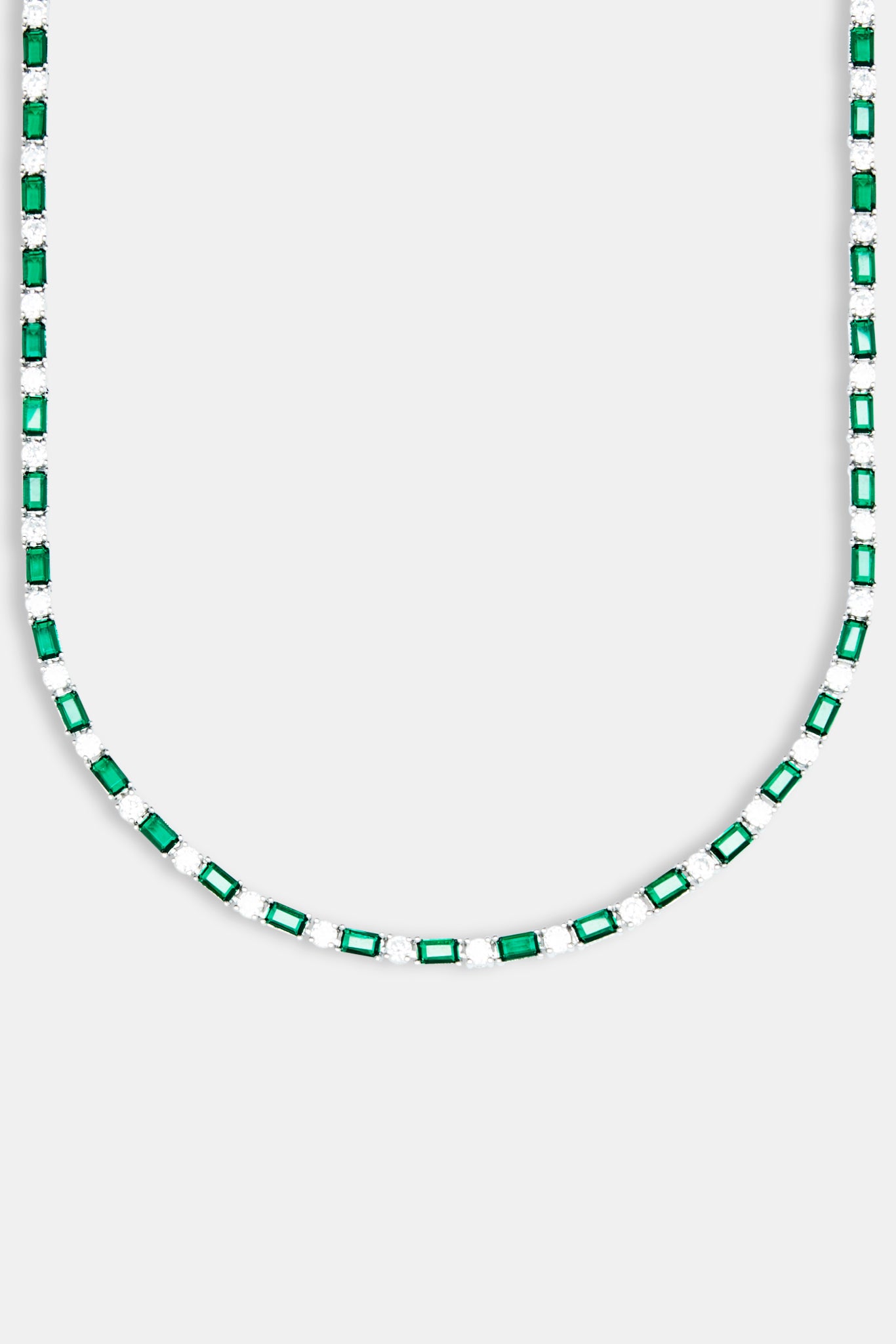 2mm Green And White Tennis Chain