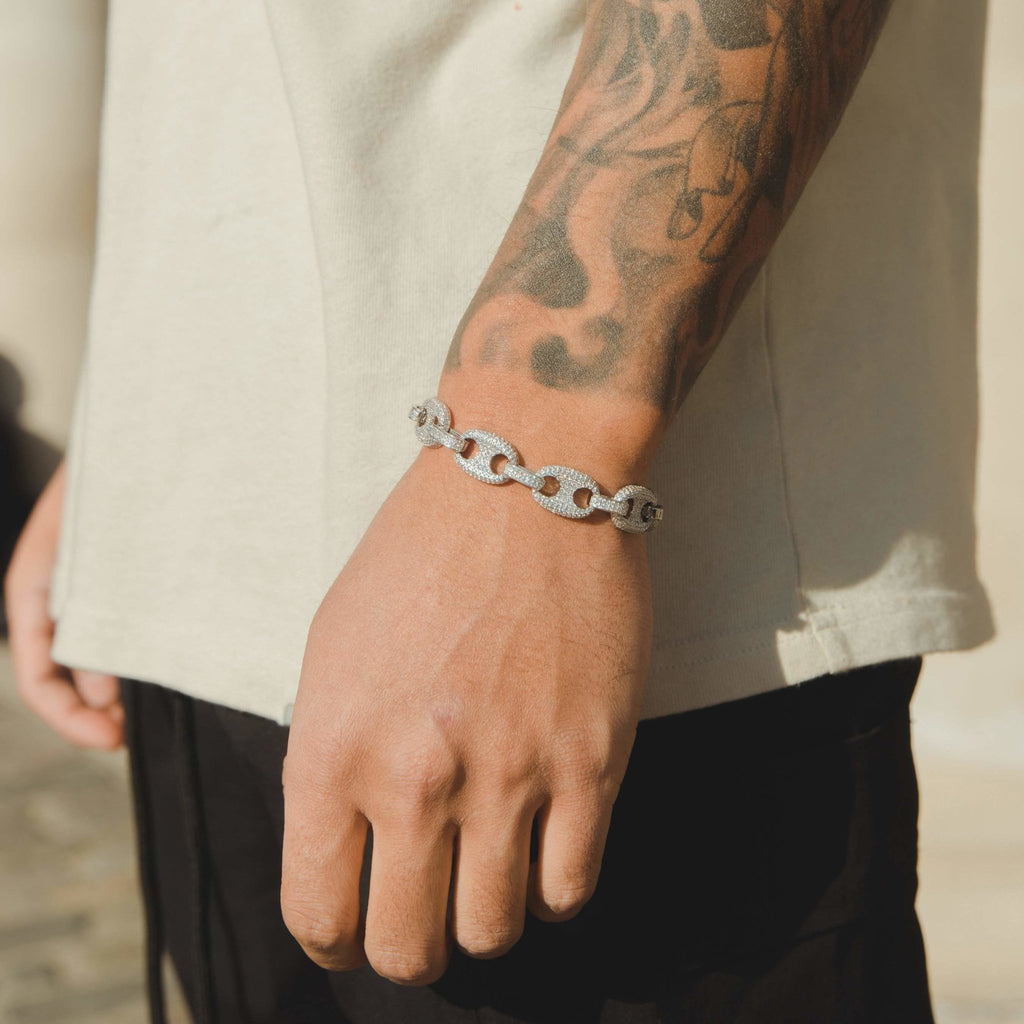 iced gucci link bracelet