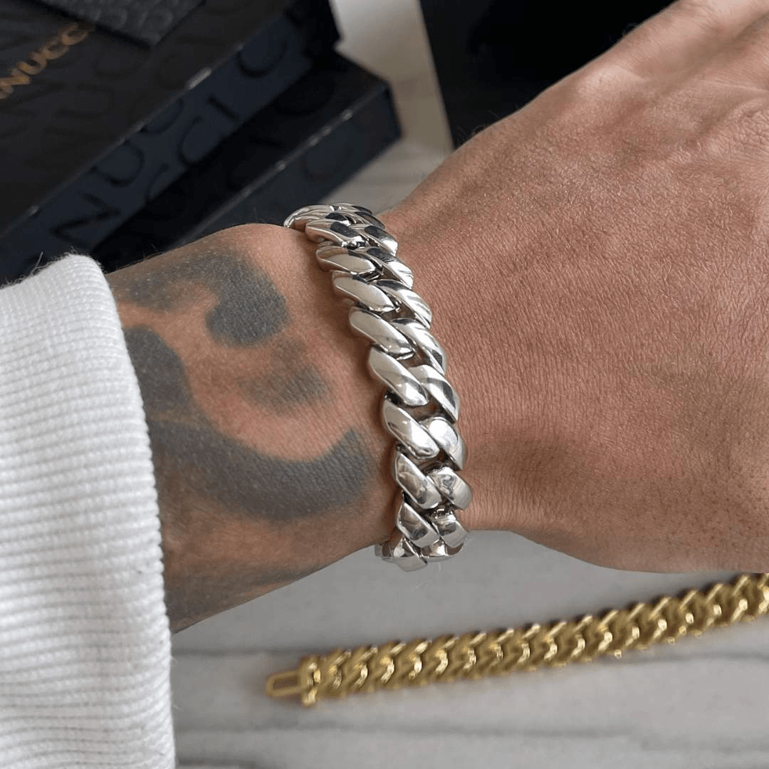 Cuban Bracelet (Gold) 8mm – Aricci London