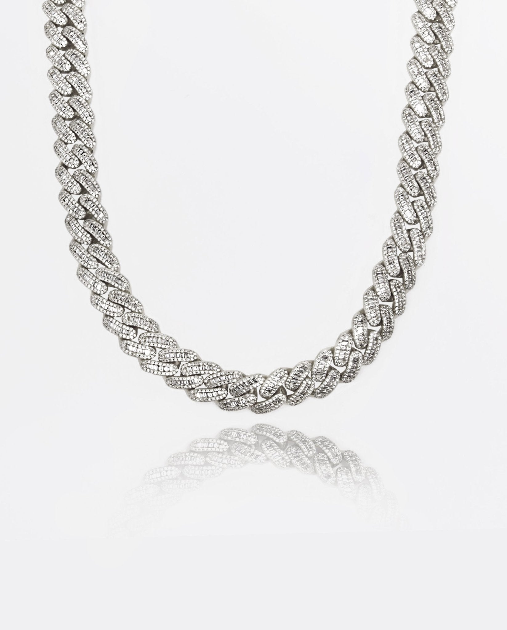 15mm Baguette Cuban Link Chain