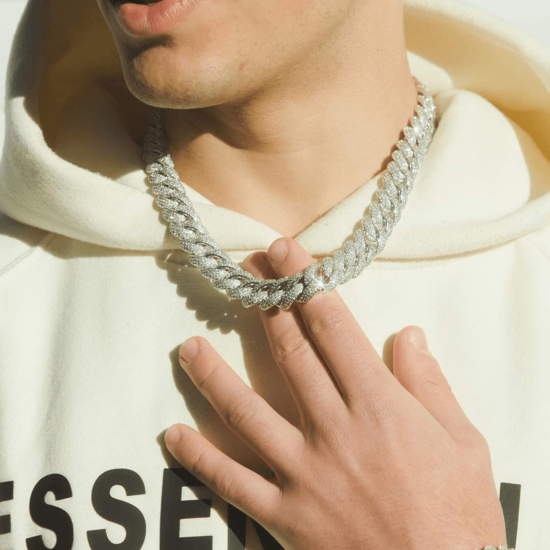 15mm Iced Cuban Link Chain