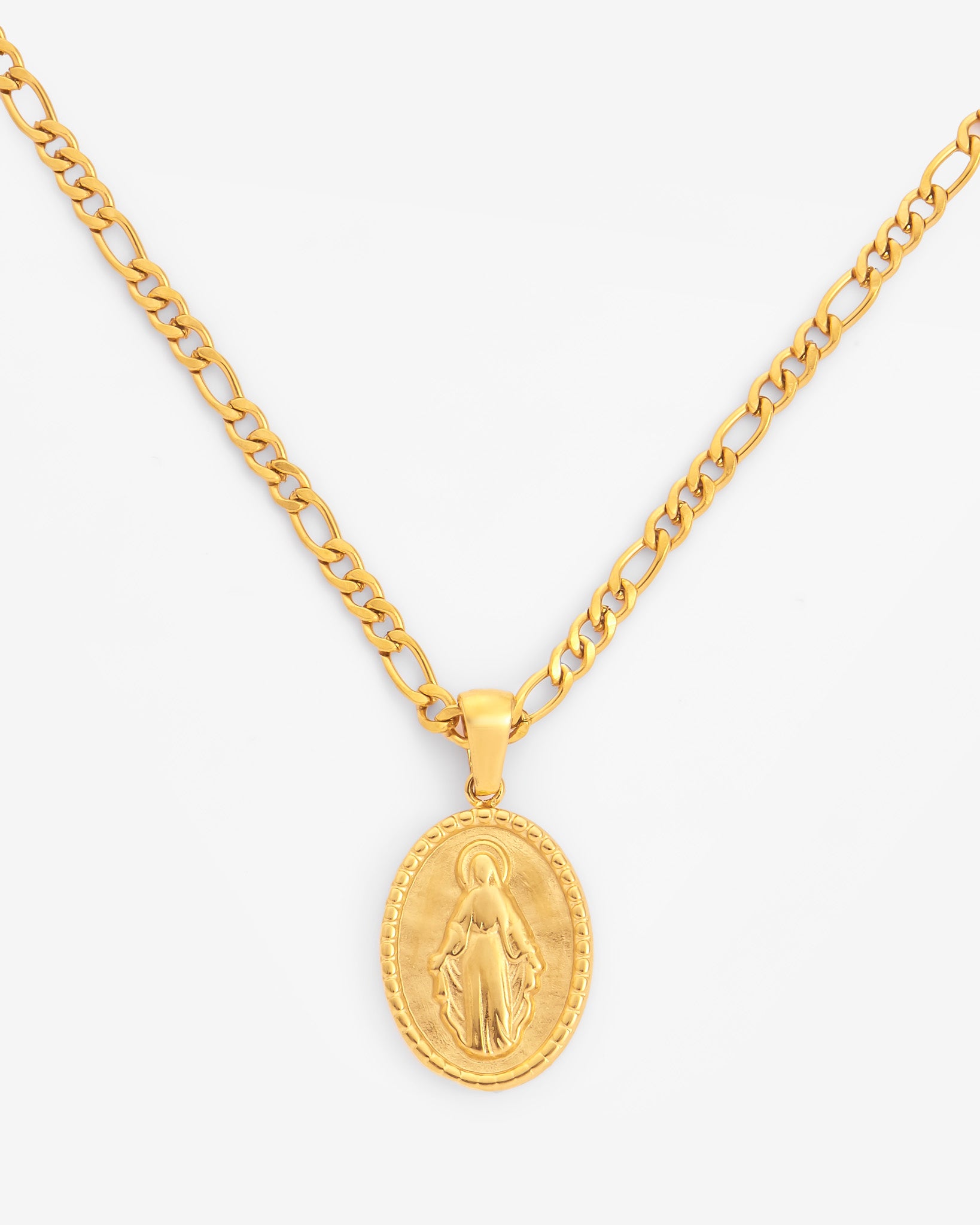 20mm St Christopher Necklace - Gold