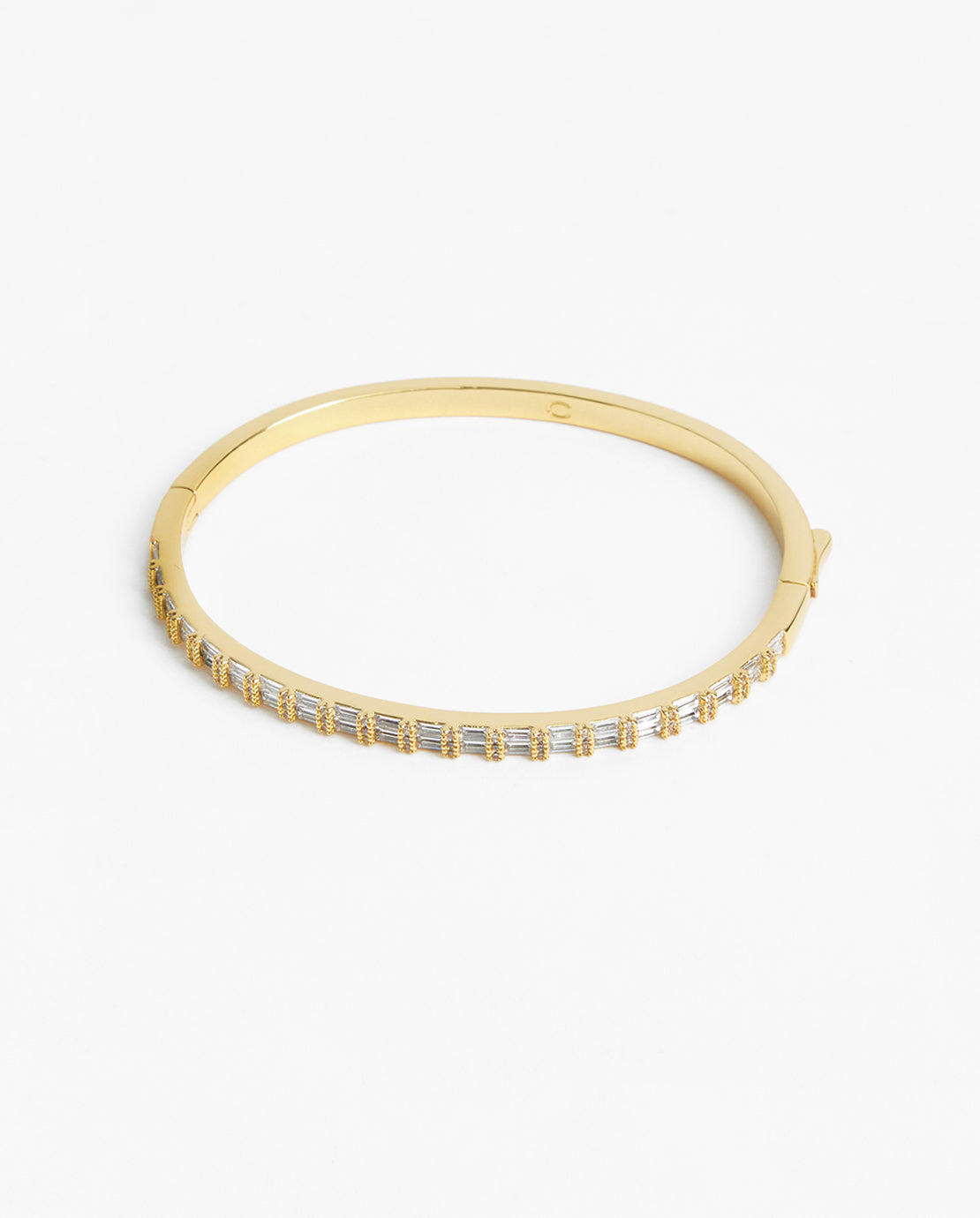 2.5mm Tennis Hinge Bangle - Gold