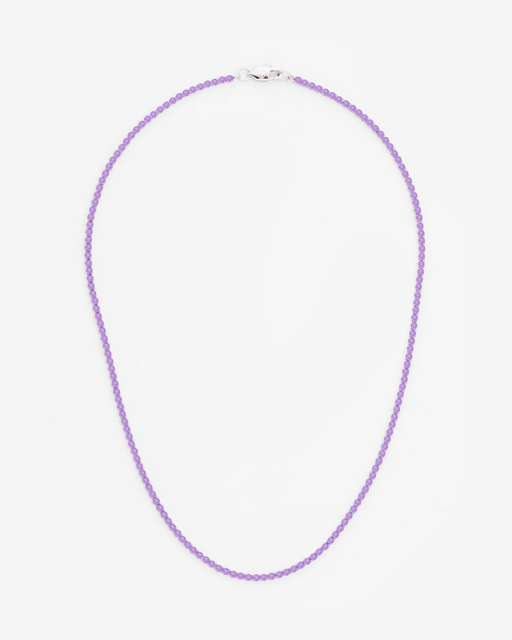 2.5mm Micro Tennis Chain - Lavender