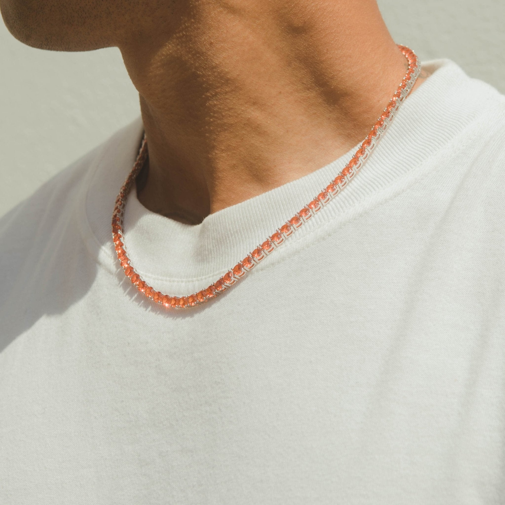 5mm Tennis Chain - Orange