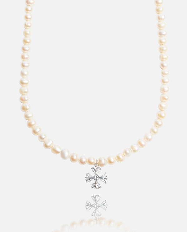 6mm Pearl Cross Necklace – Cernucci