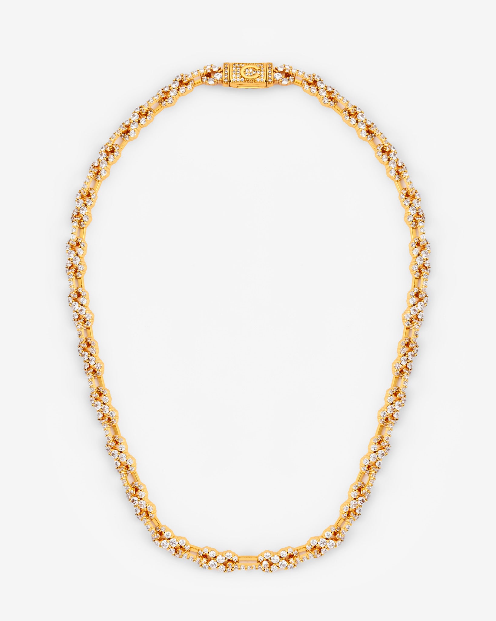 8mm Iced Infinity Chain - Gold